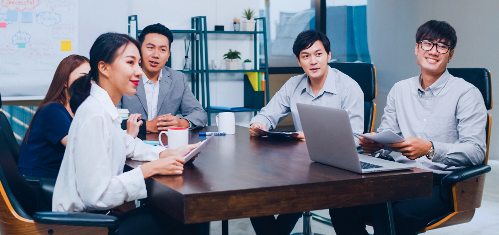 Professional team meeting